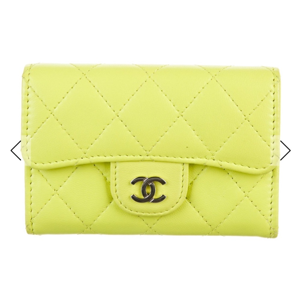 ISO Chanel Neon Quilted Wallet